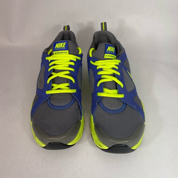 Nike training in season TR2 blue and yellow lace up blue-yellow size8 pre owned - Picture 4 of 16